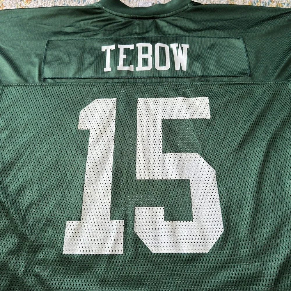 NFL Equipment New York Jets Tim Tebow #15 Jersey Green 2XL